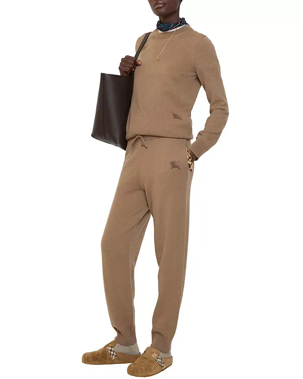 Брюки спортивные Burberry, женские, шерстяная смесь, камуфляж