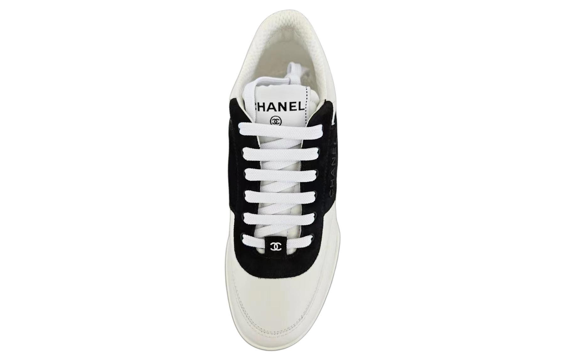 Женские бело-черные скейтерские кеды 24C Low Top CHANEL — фото 2