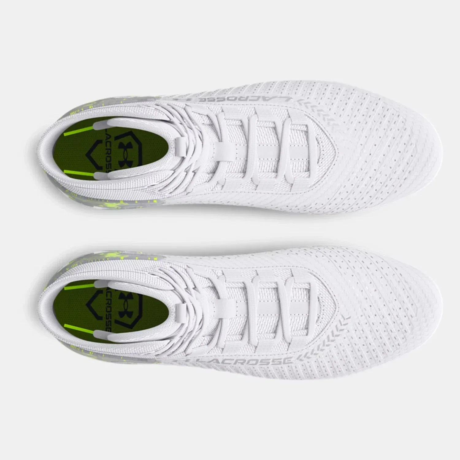 Мужские бутсы для лакросса Under Armour Highlight 2 MC 3028699-100, детские, белые с серебристым рисунком, TF9701 — фото 4