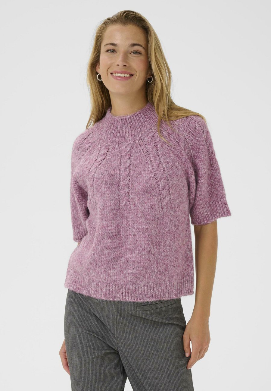 

Футболка Kaffe Print T-shirt, Tulipwood Melange/Light Pink, Коричневый, Футболка Kaffe Print T-shirt, Tulipwood Melange/Light Pink