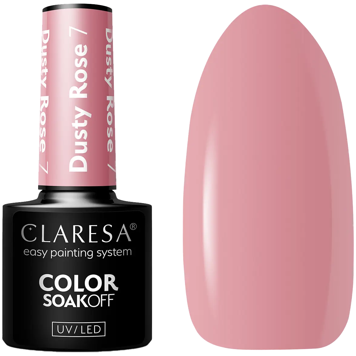 

Гибридный лак для ногтей 7 Claresa Dusty Rose, 5 гр