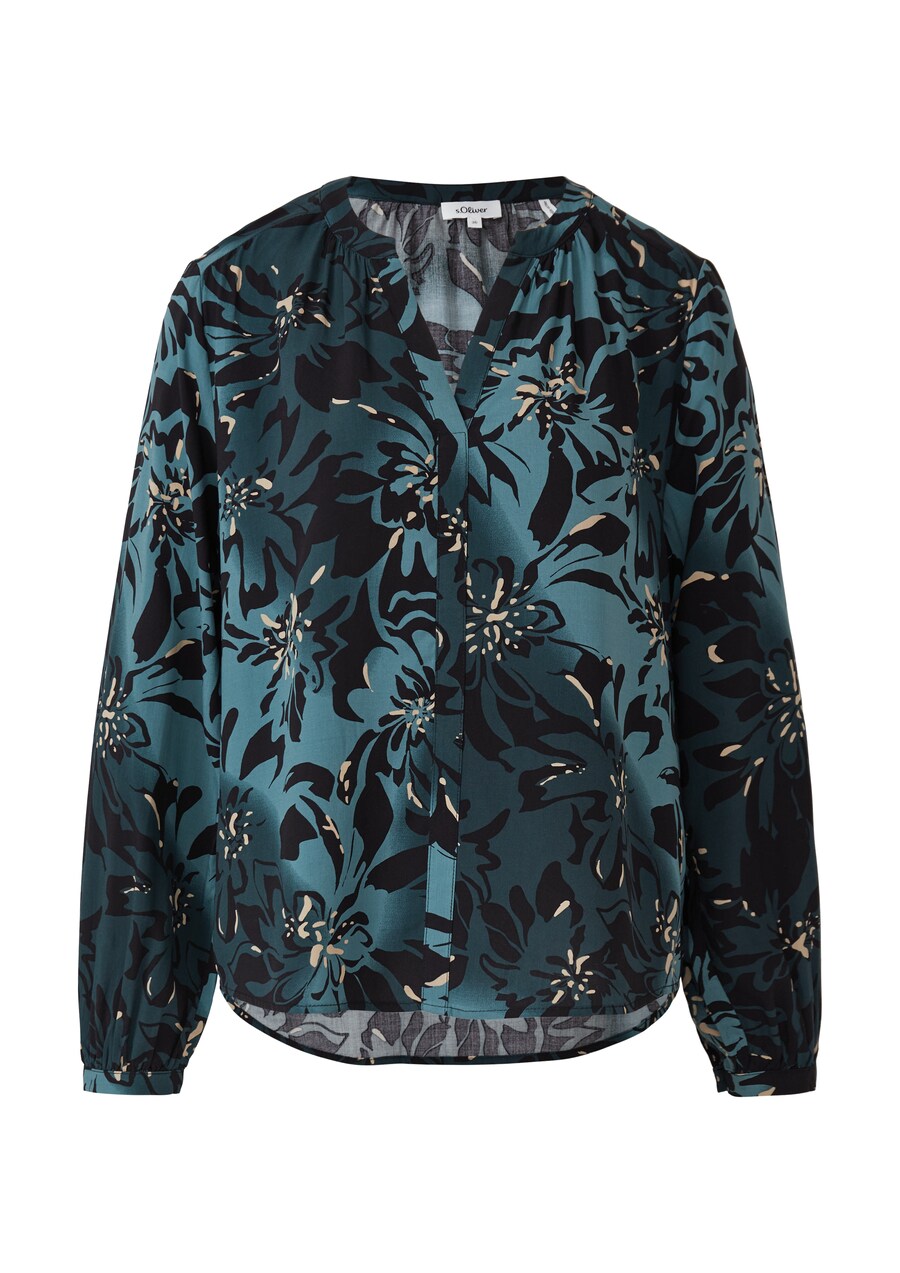 

Блуза s.Oliver, Petrol/Fir/Black