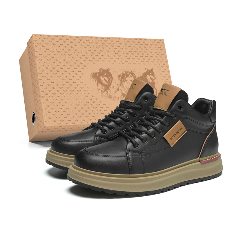

Высокие мужские кроссовки SEPTWOLVES, Black (Standard Leather Shoe Size)