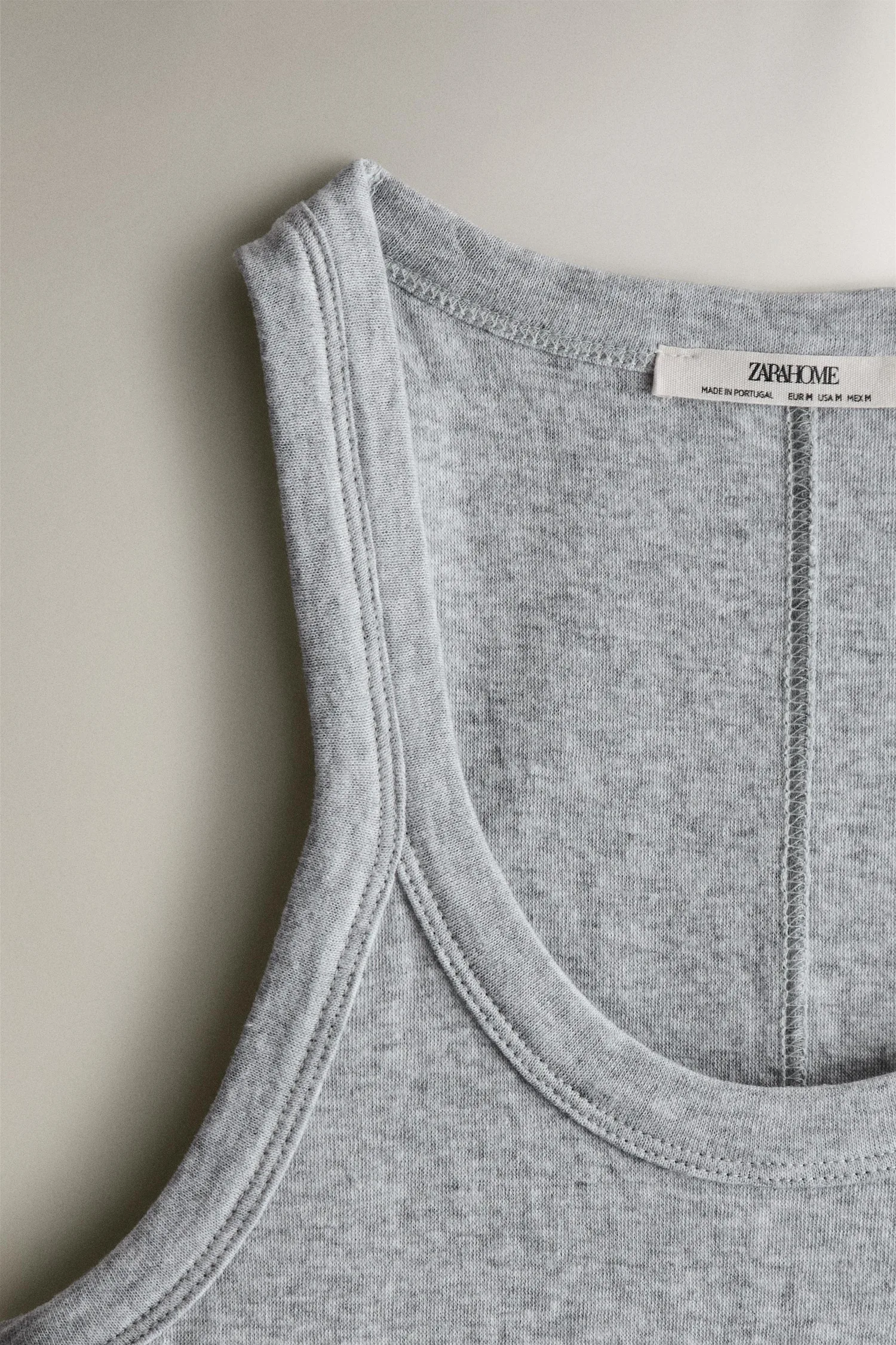 Двусторонняя хлопковая майка Zara, серый — фото 2
