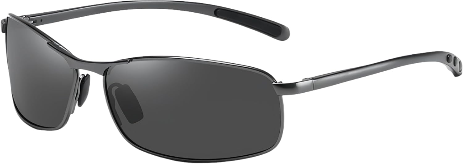 

Солнцезащитные очки ICARA прямоугольной формы с полными поляризованными линзами, пружинным шарниром из алюминиево-магниевого сплава, защитой от УФ-излучения UV400, Gun