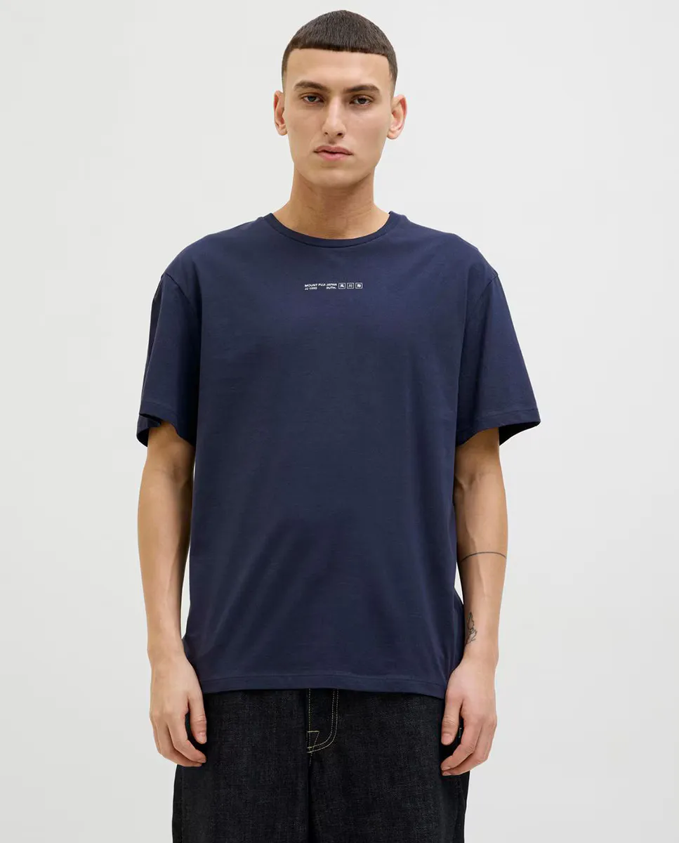 

Мужская футболка с коротким рукавом и рисунком сзади Jack & Jones, синий