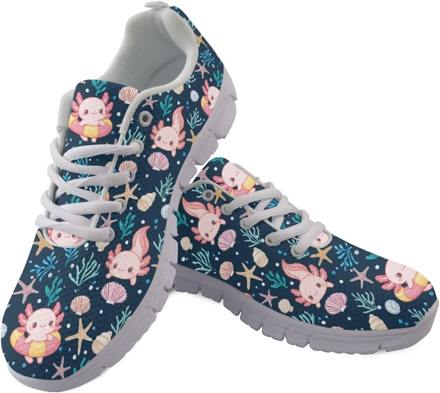 

Кроссовки chaqlin для женщин, мужские слипоны для ходьбы, модные беговые кроссовки, легкие для использования в помещении и на улице, Cute Axolotl Sea