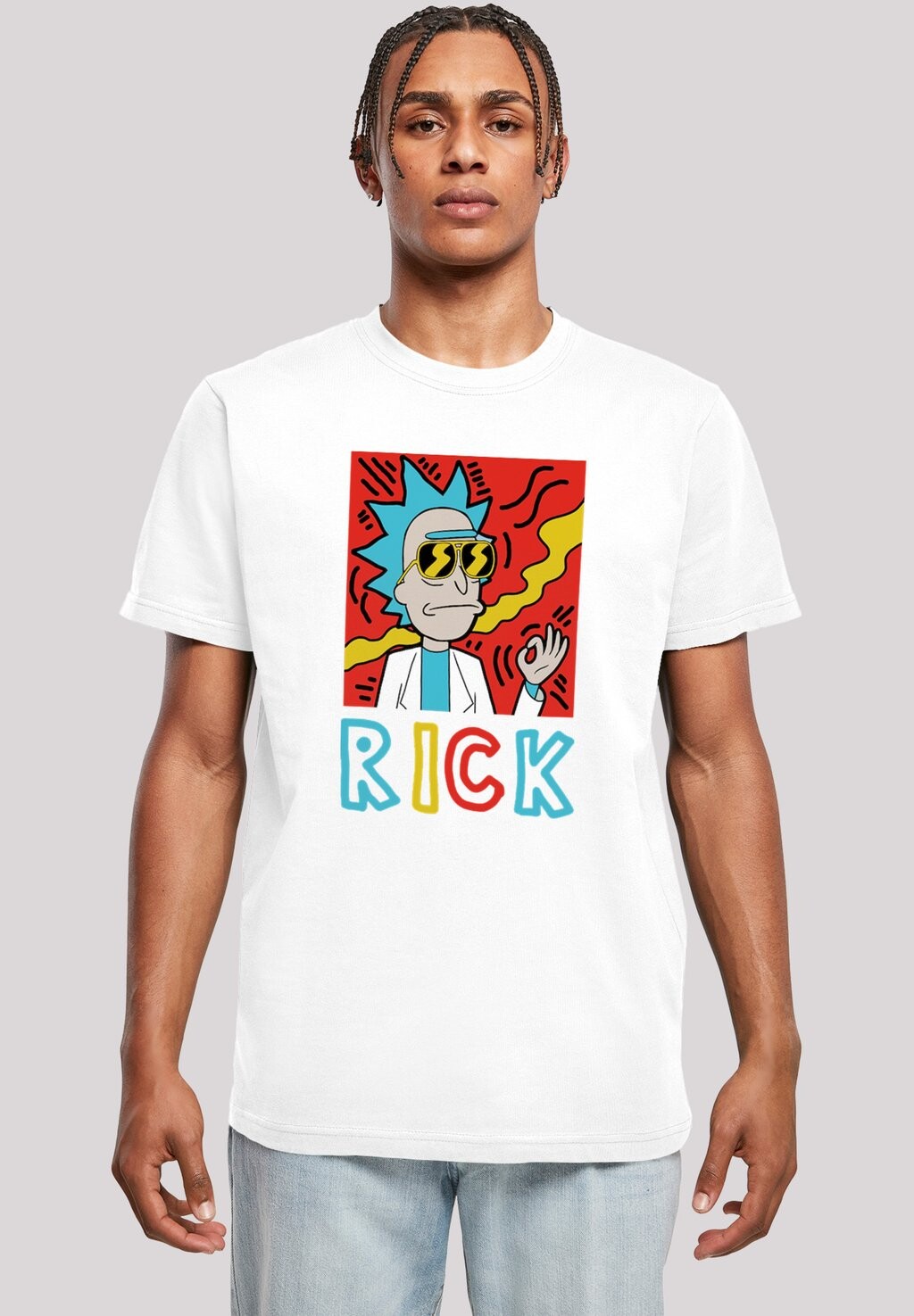 

Футболка с принтом COOL RICK F4NT4STIC, белый