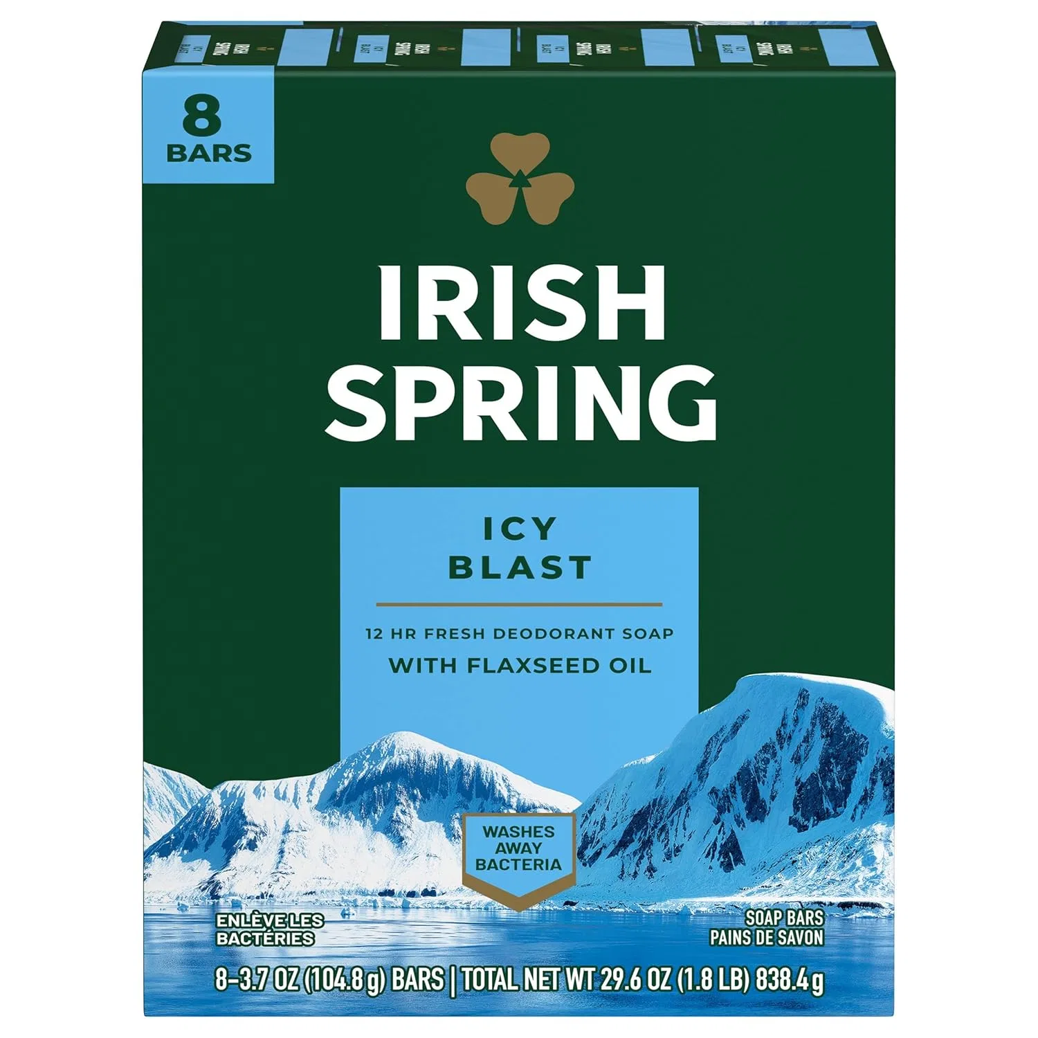 Дезодорирующее мыло Irish Spring Icy Blast Cool Refreshment, 8 x 120 мл Irish Spring