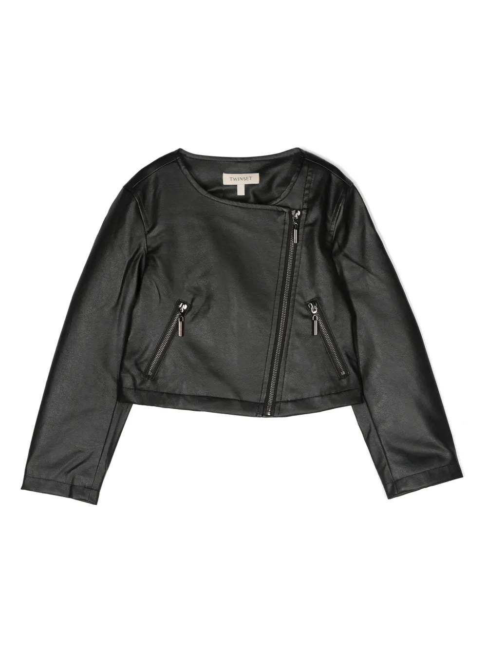 

Куртка с косой молнией Twinset Kids, черный
