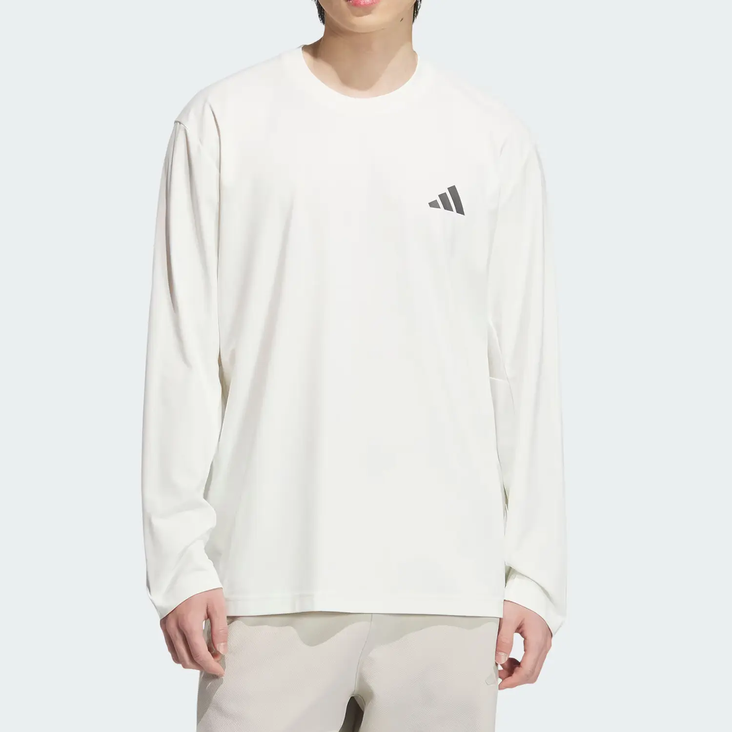 Adidas Футболка Climacool Modern Tech с длинным рукавом мужская Jade White — фото 2