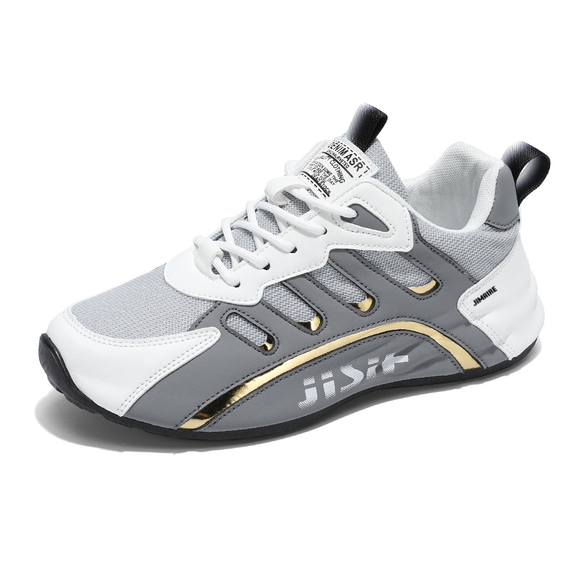 

Низкие повседневные туфли мужские King Jinmai, White Gray