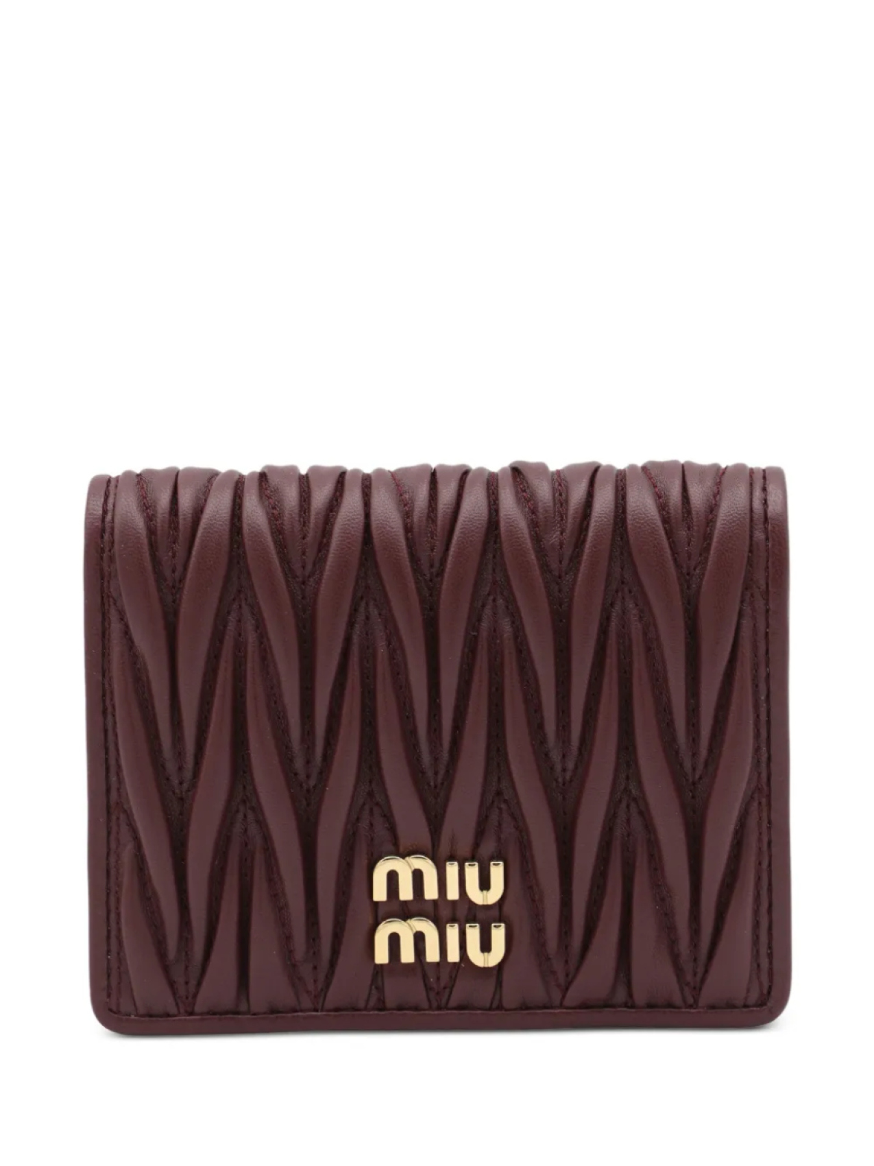 

Кошелек из кожи Matelassé Miu Miu, красный
