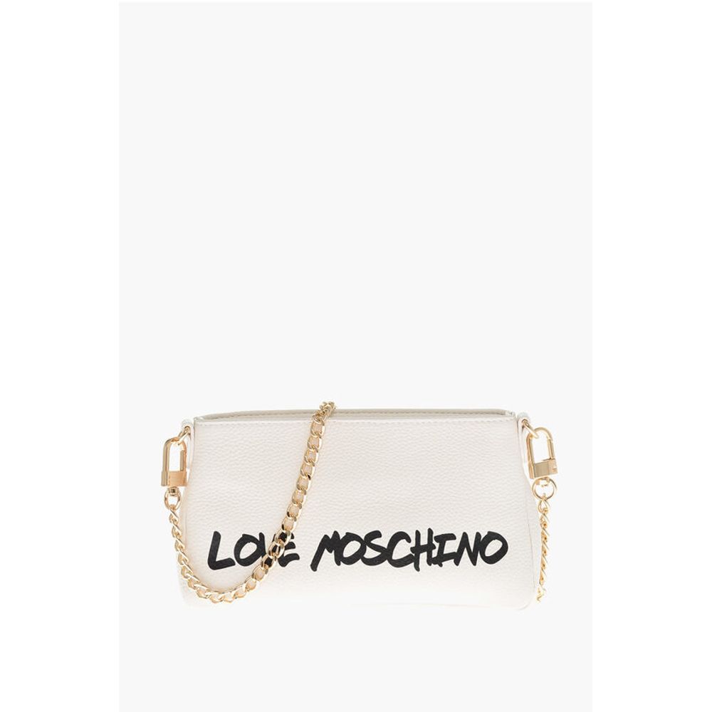 

Сумка через плечо из белой телячьей кожи Moschino, White