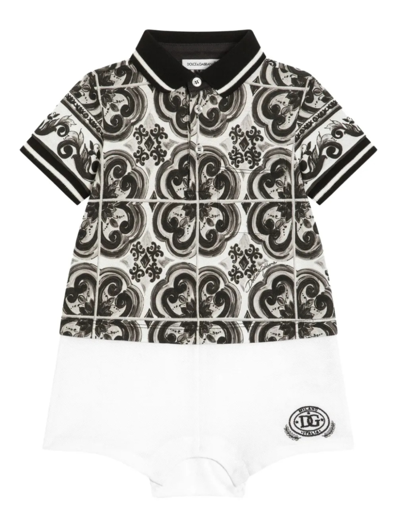 

Dolce & Gabbana Kids ромпер с принтом, белый