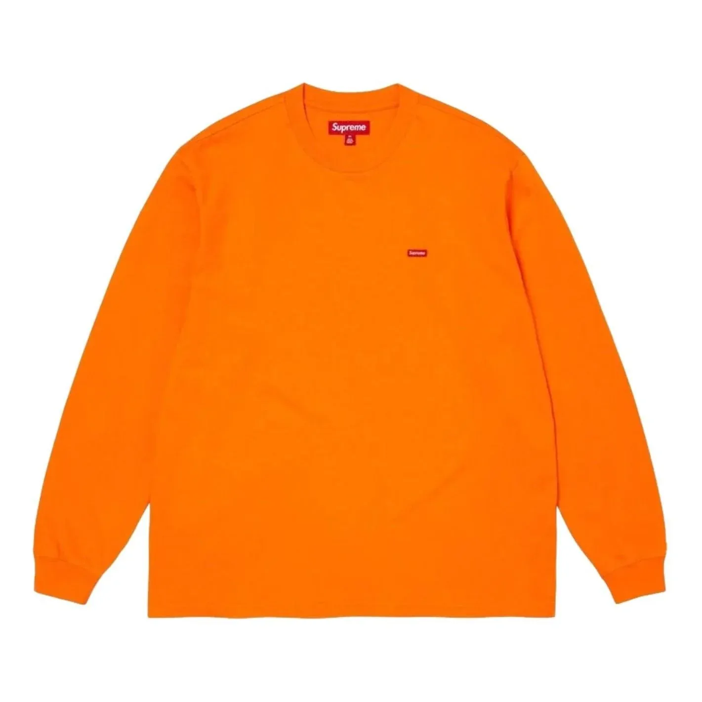 Футболка Supreme SS26 Small Box с длинными рукавами, оранжевого цвета