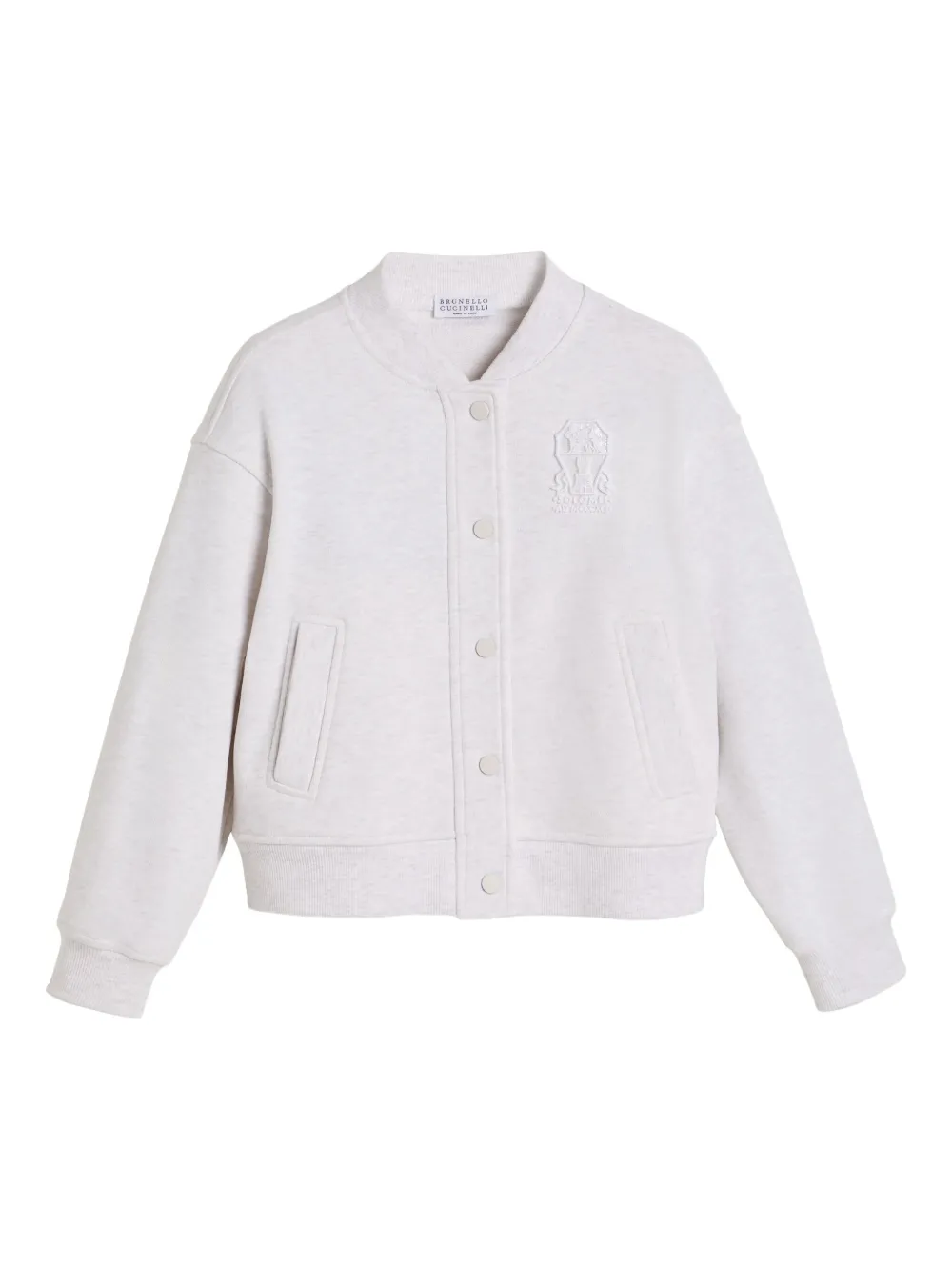 

Куртка-бомбер с логотипом Brunello Cucinelli Kids, серый