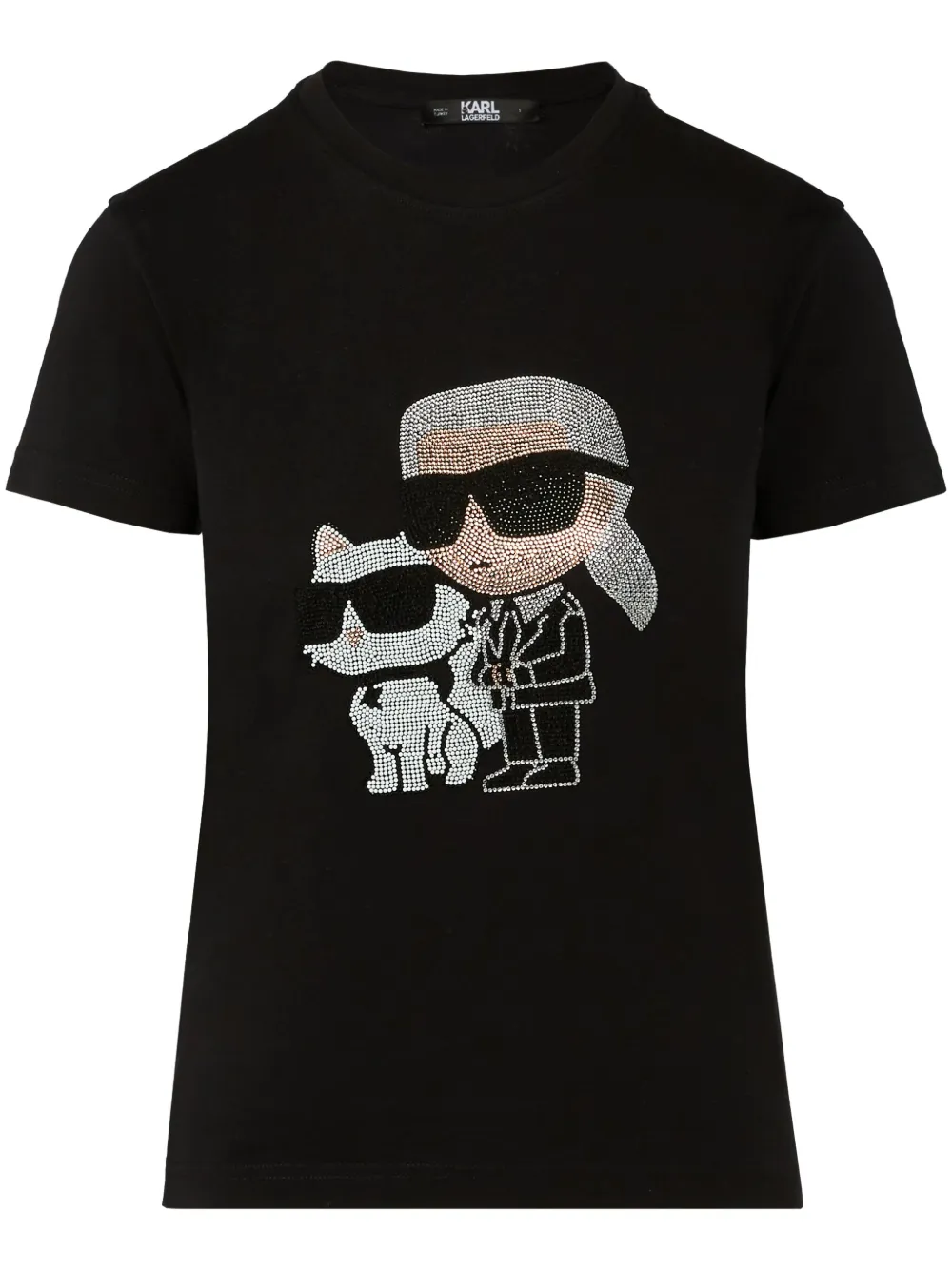 

Футболка Ikon со стразами KARL LAGERFELD, черный