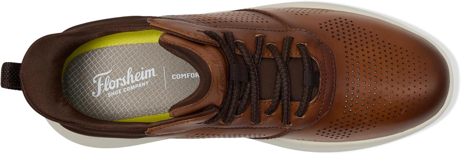 Мужские слипоны Florsheim Fleet с эластичной шнуровкой и носком Perf, Cognac — фото 2