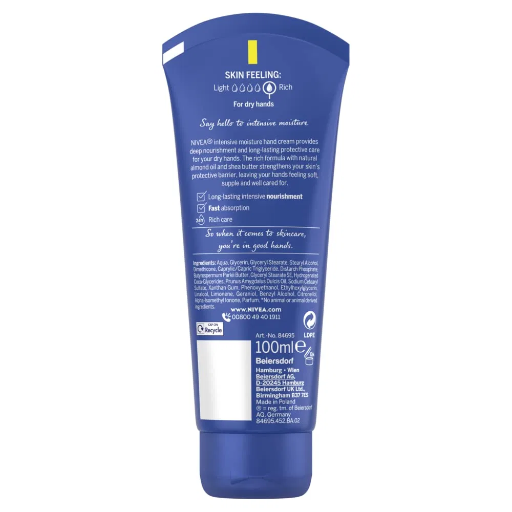 Интенсивный увлажняющий крем для рук NIVEA с миндальным маслом и маслом ши, 100 мл Nivea — фото 2