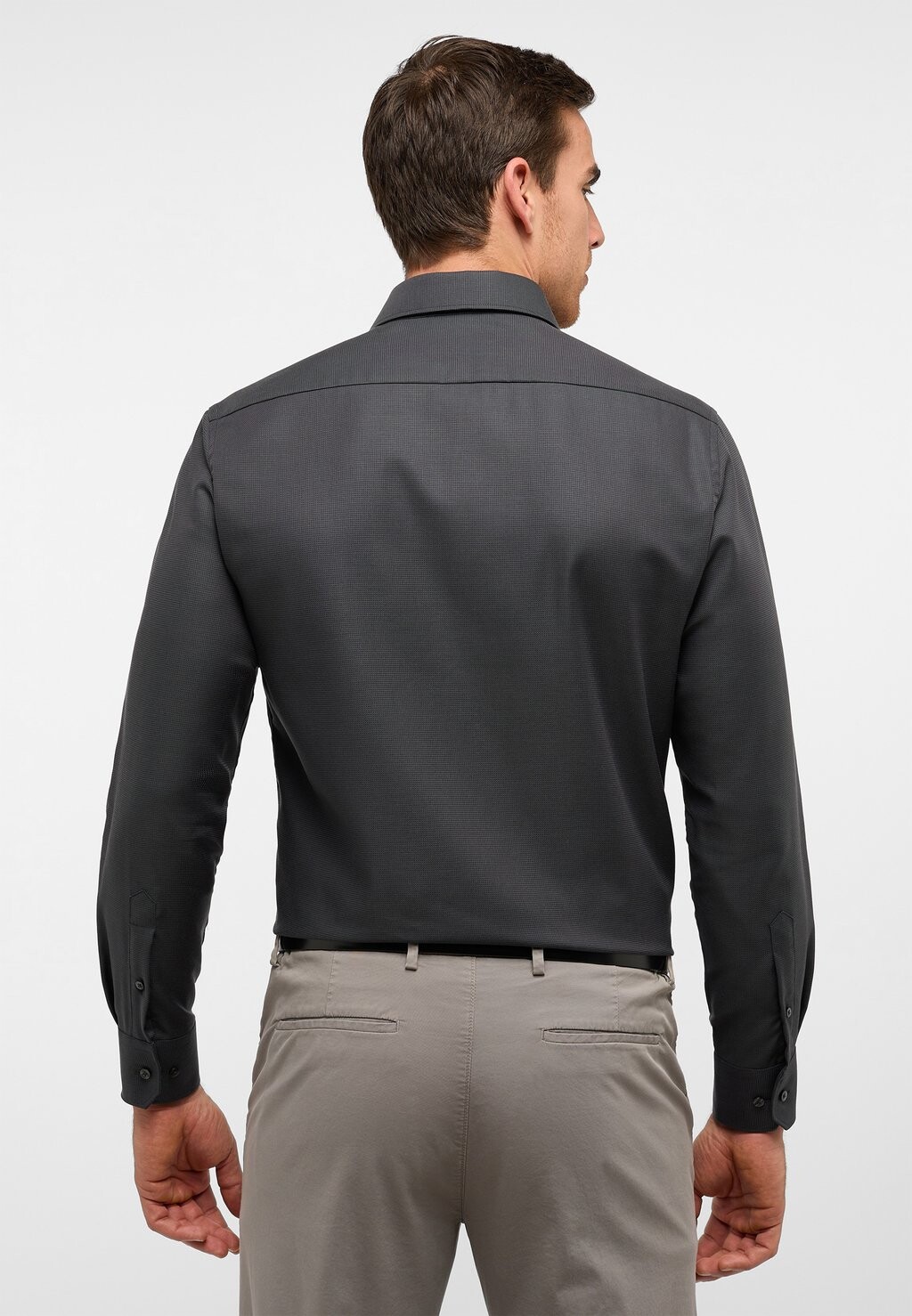 

Рубашка STRUKTURIERTES TWILL-HEMD MODERN FIT Eterna, антрацит