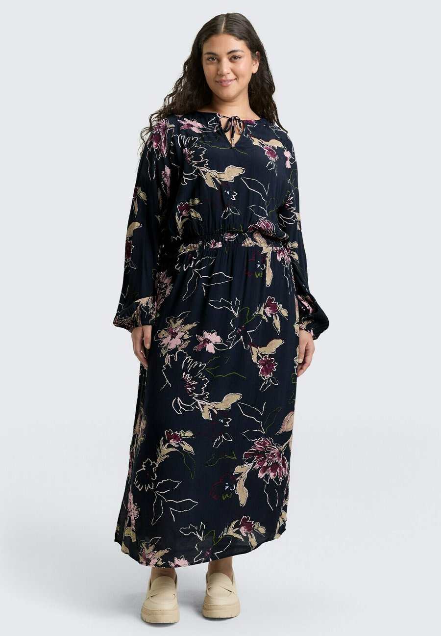 

Платье TOM TAILOR Maxi dress, Big Flower Design/Blue