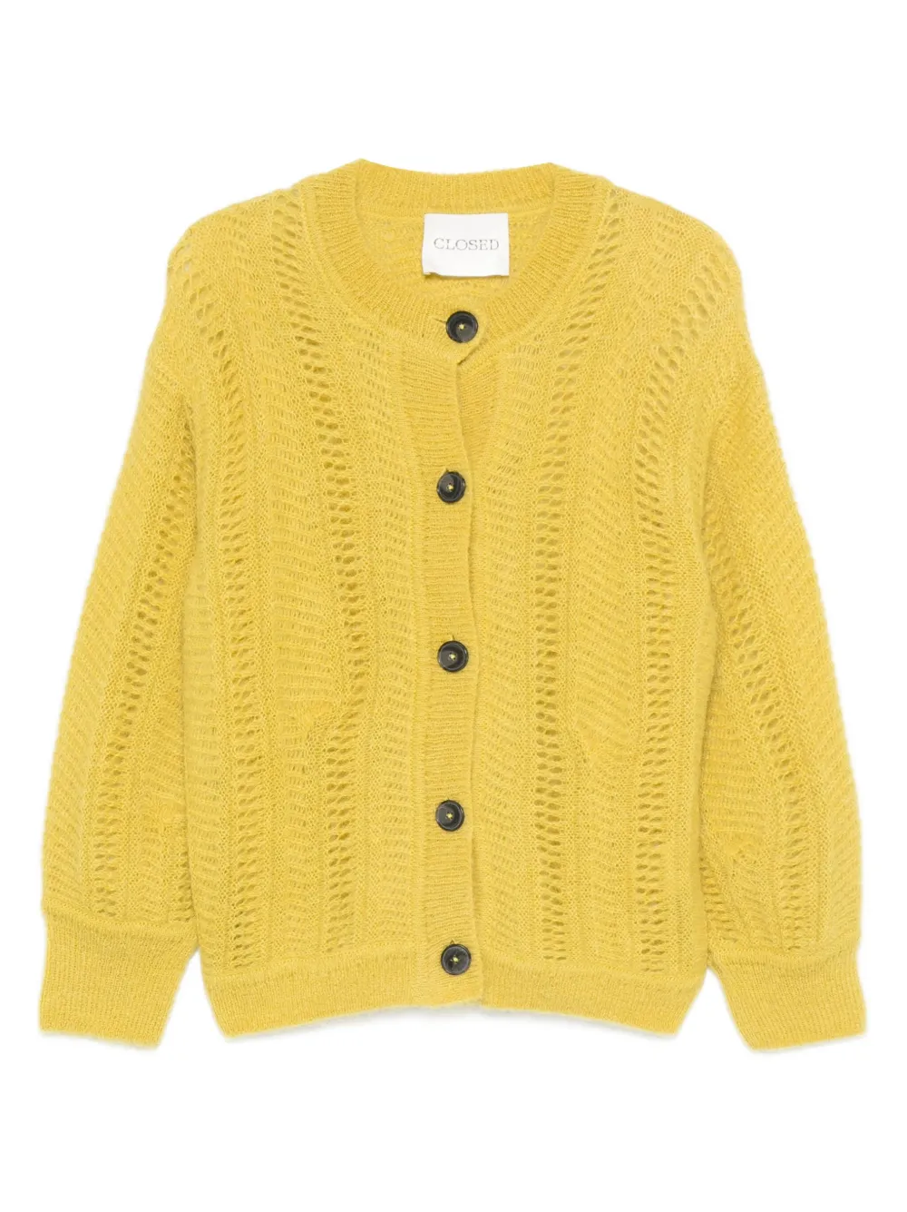 

Кардиган фактурной вязки Closed, желтый