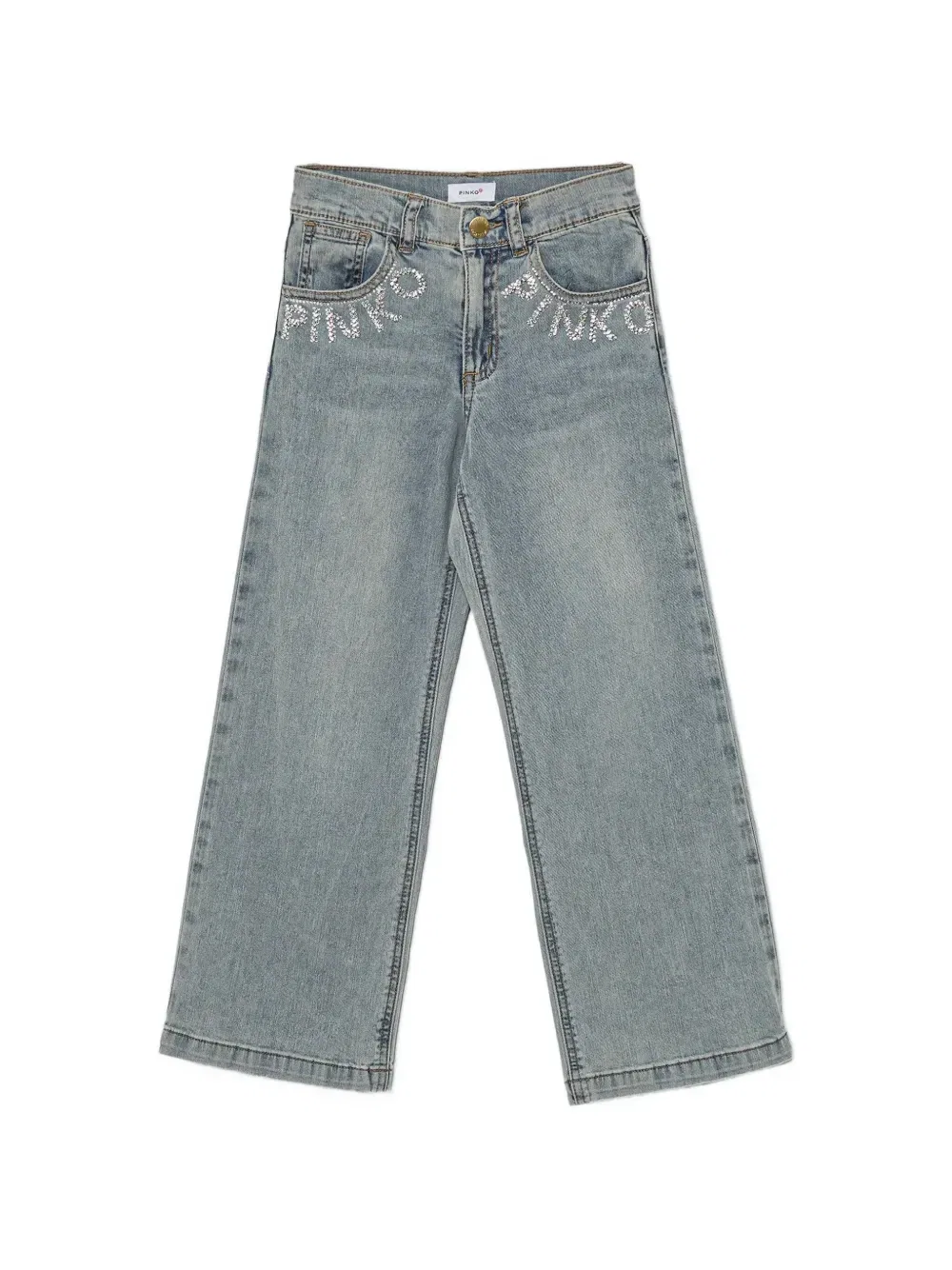 Декорированные джинсы Pinko Kids, синий
