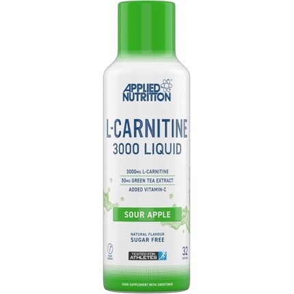 

Applied Nutrition L Carnitine 3000 Жидкость с зеленым чаем и витамином С повышает энергию и помогает контролировать вес Веганский 480 мл 32 порции Кислое яблоко