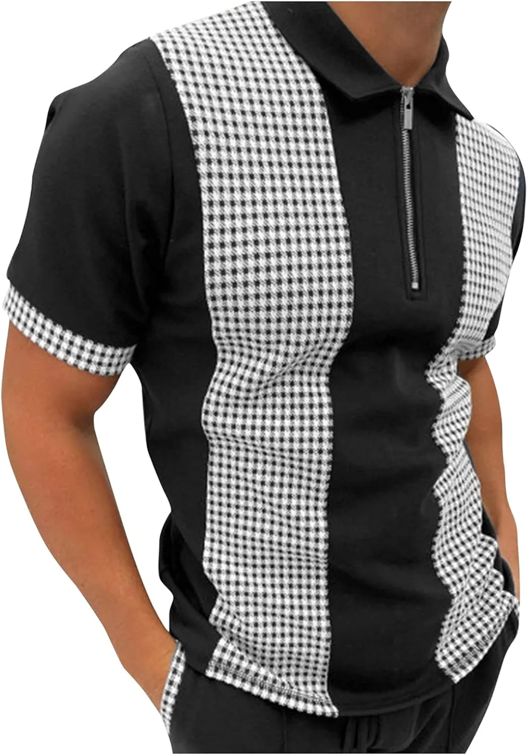 

Классическая поло Maryia для мужчин с коротким рукавом и молнией