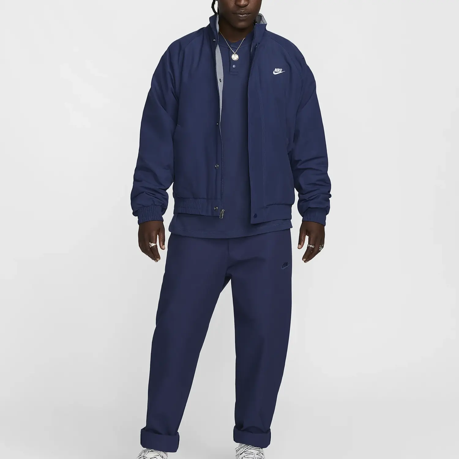 Мужская клубная куртка темно-синего/белого цвета Nike, темно-синий/белый — фото 3