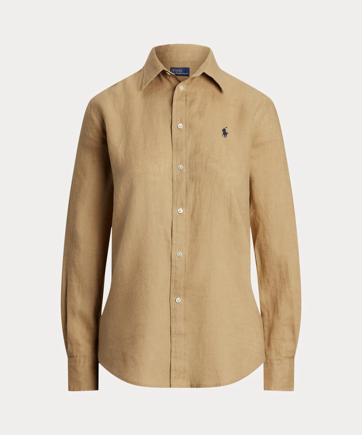 Женская рубашка POLO RALPH LAUREN Классическая модель из льна — фото 2