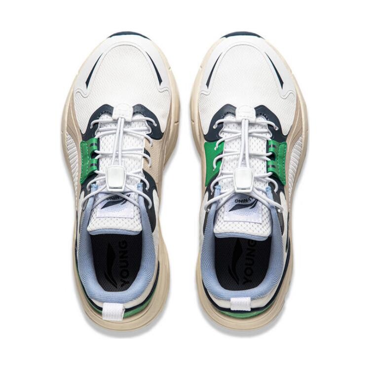 Кроссовки LINING YOUNG Kids Lifestyle Shoes GS Low-top Standard White/Mica Grey/Rose Green — фото 4