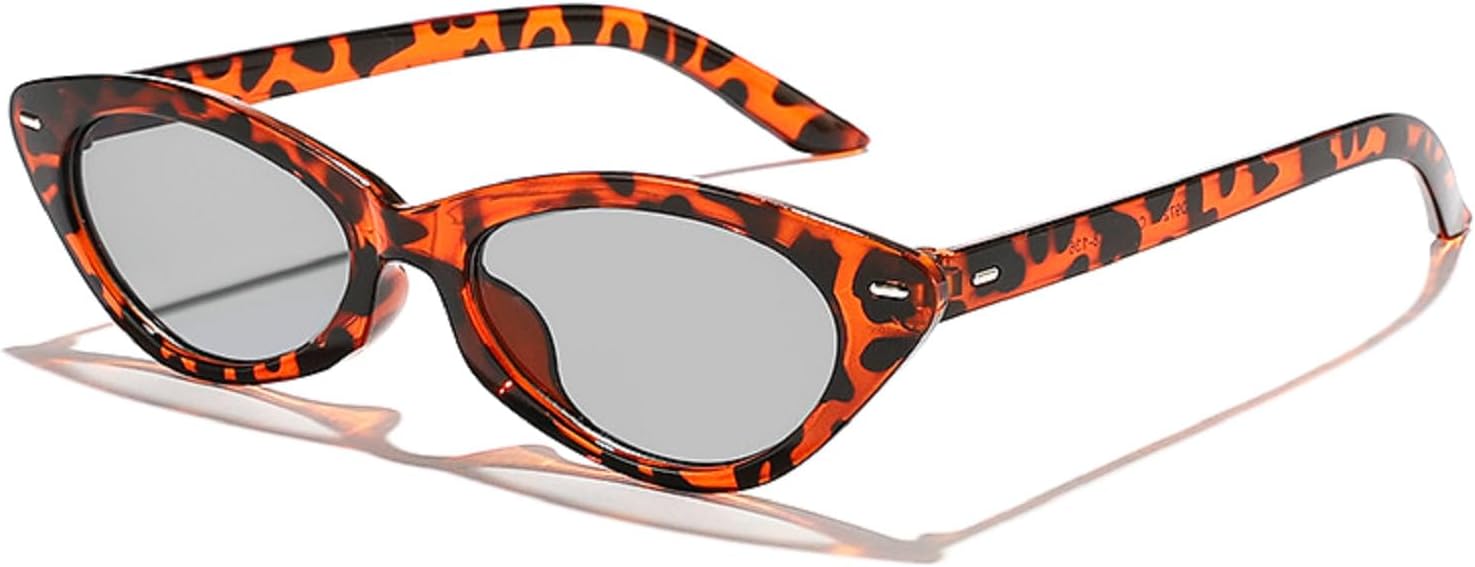 

Винтажные солнцезащитные очки «кошачий глаз» для женщин и мужчин, модные очки-маска 2026 года, женские тренды, солнцезащитные очки для активного отдыха, защита от ультрафиолета UV400 mincl, Leopard Grey