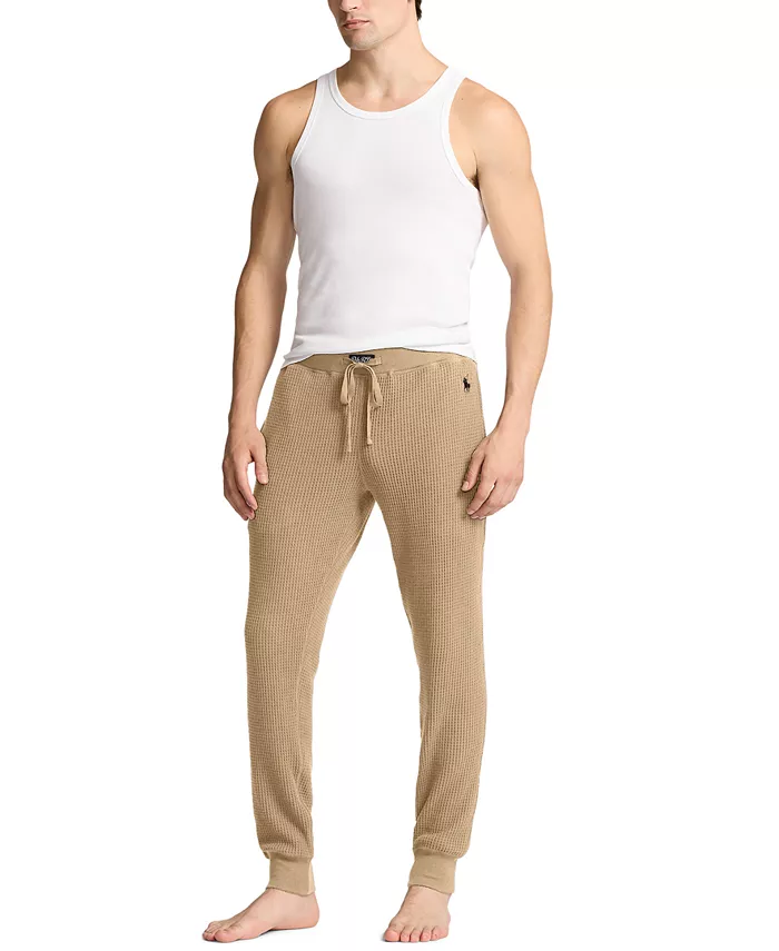 

Мужские премиальные термоштаны для бега и сна Polo Ralph Lauren, загар/бежевый