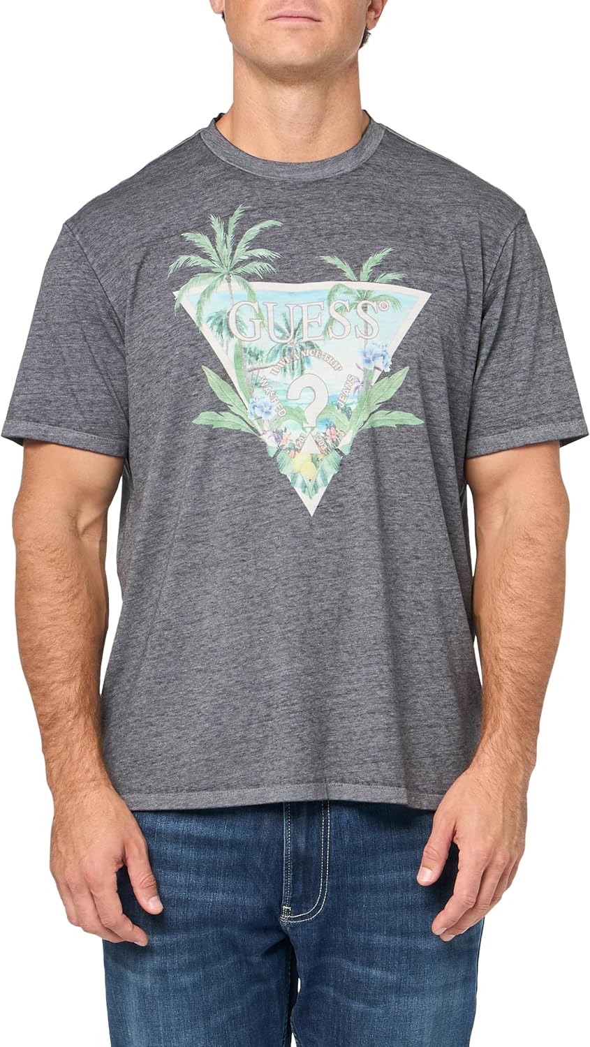 

Мужская футболка GUESS Eco High Grade Label, Pearl White Multi, Белый, Мужская футболка GUESS Eco High Grade Label, Pearl White Multi