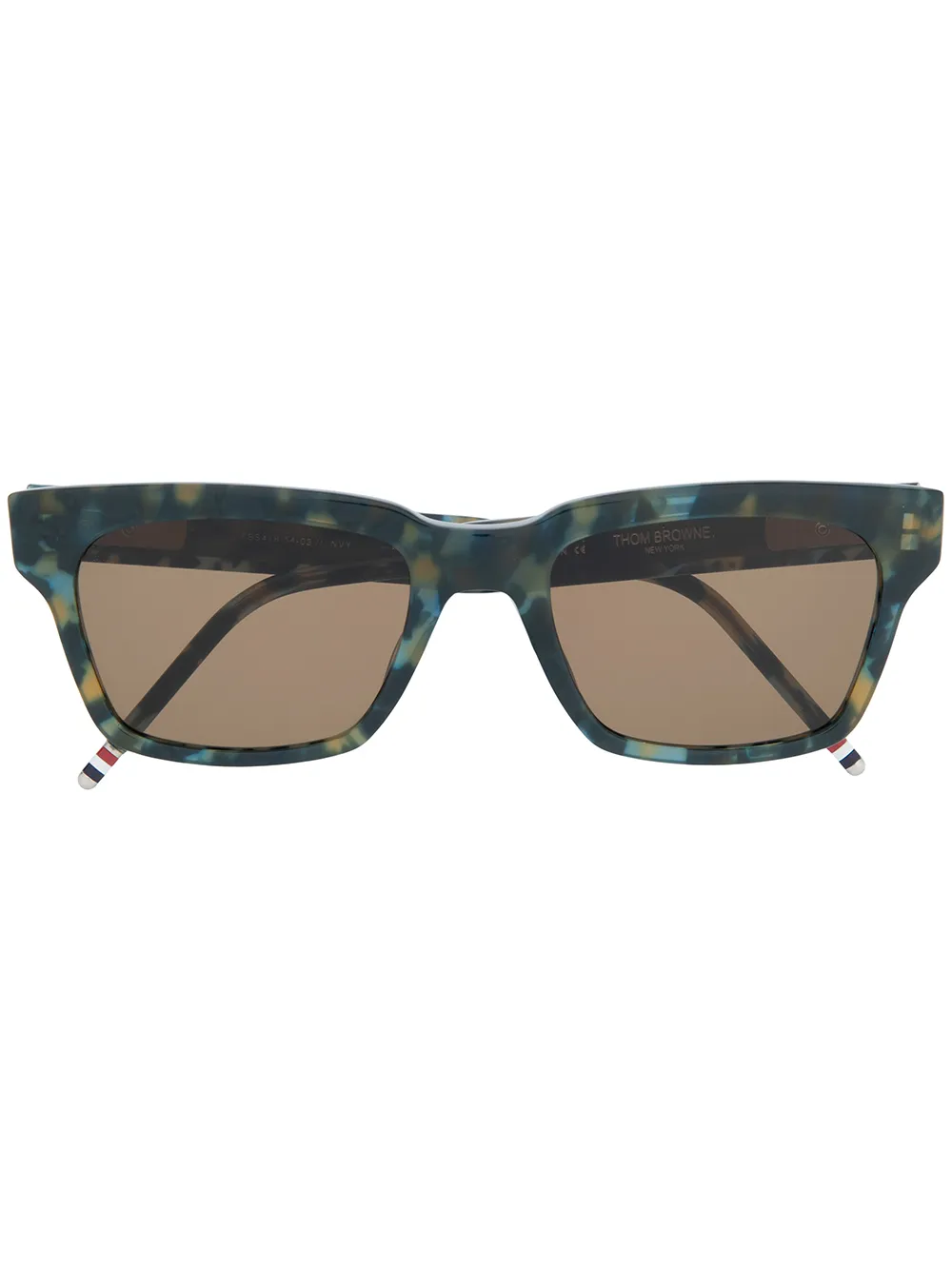 

Солнцезащитные очки с эффектом черепашьего панциря Thom Browne Eyewear, синий