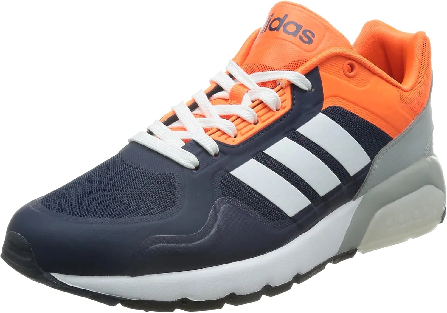 Мужские кроссовки Adidas Run9tis  для активного отдыха, Navy White Orange Maruni Ftwbla Narsol