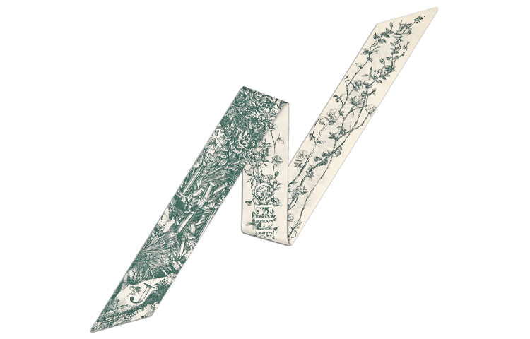 

DIOR Шёлковый шарф женский зелёный, Green