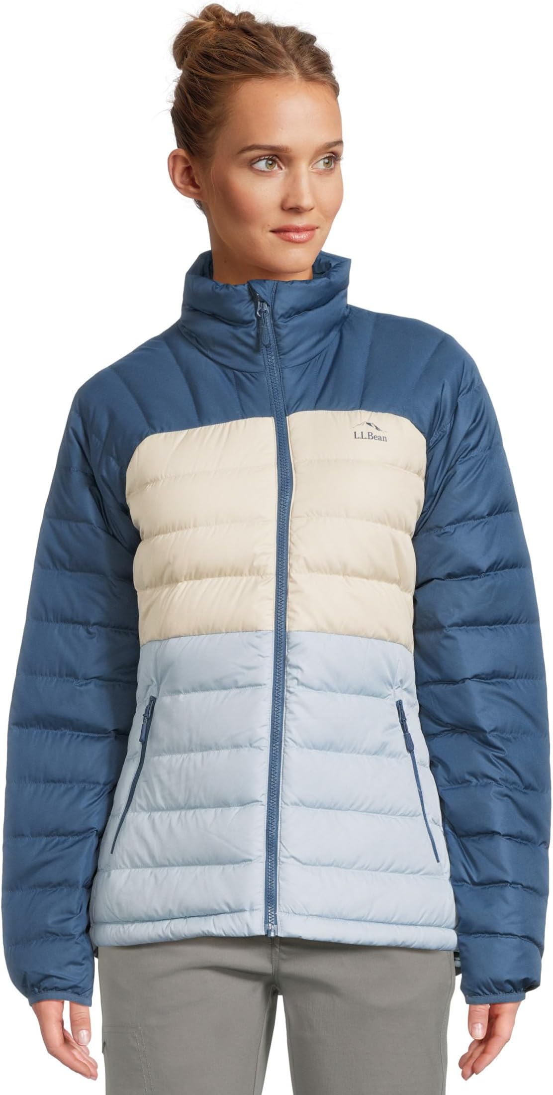 

Женская куртка Bean's Down Color-block L.L.Bean, Bright Mariner/Foggy Blue