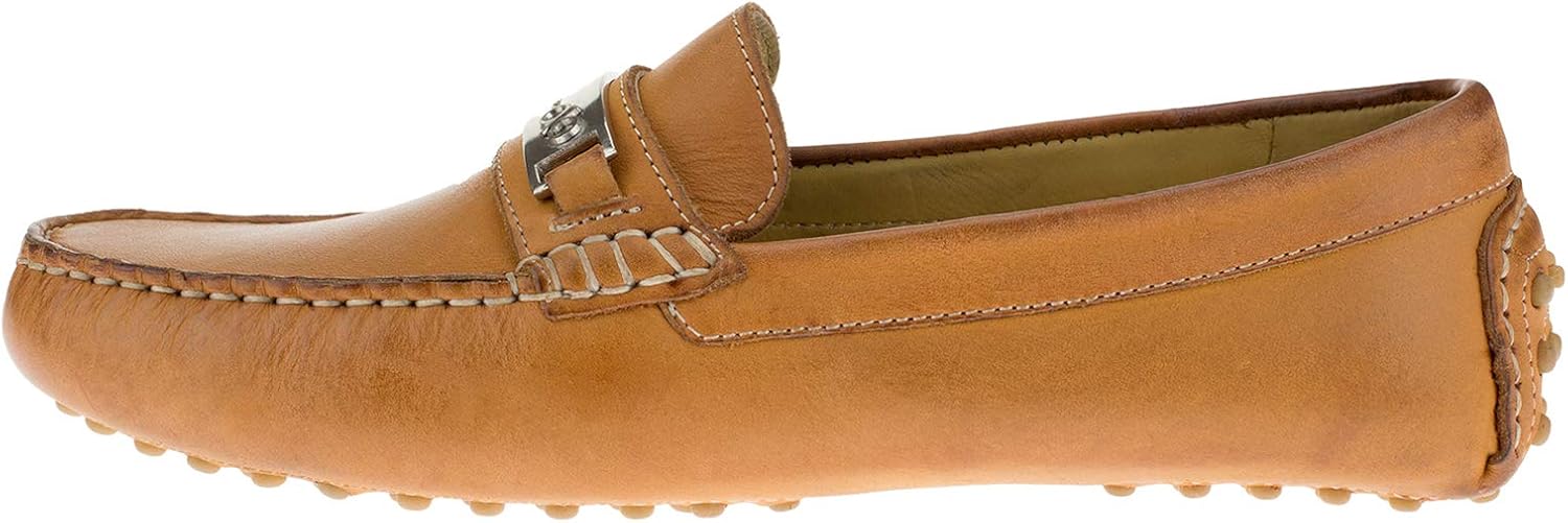 Мужские кожаные мокасины DTI BB Signature Drenot Slip-On для вождения Dti Darya Trading, оранжевый — фото 2