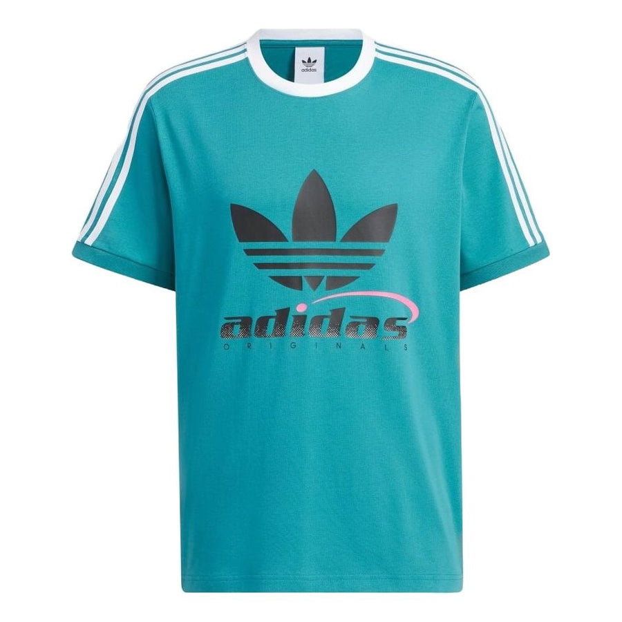 

Футболка adidas Trefoil Logo Play Soccer Graphic T-shirt Asia Sizing 'Teal'
