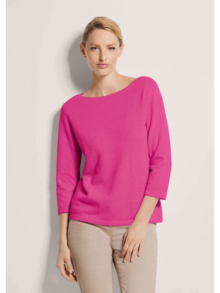 

MADELEINE Кашемировый свитер с вырезом-лодочкой, цвет малиновый