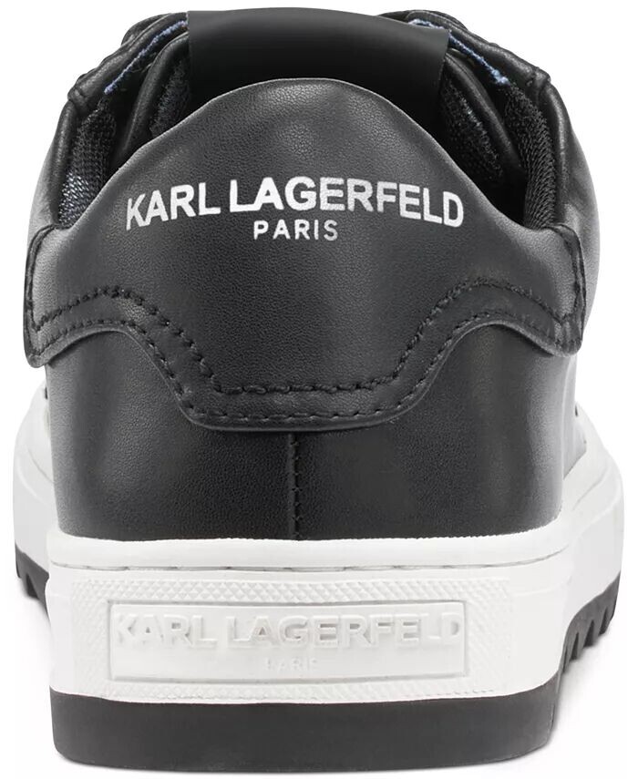 Мужские теннисные кроссовки Karl Lagerfeld из гладкой кожи KARL LAGERFELD PARIS, черный — фото 4