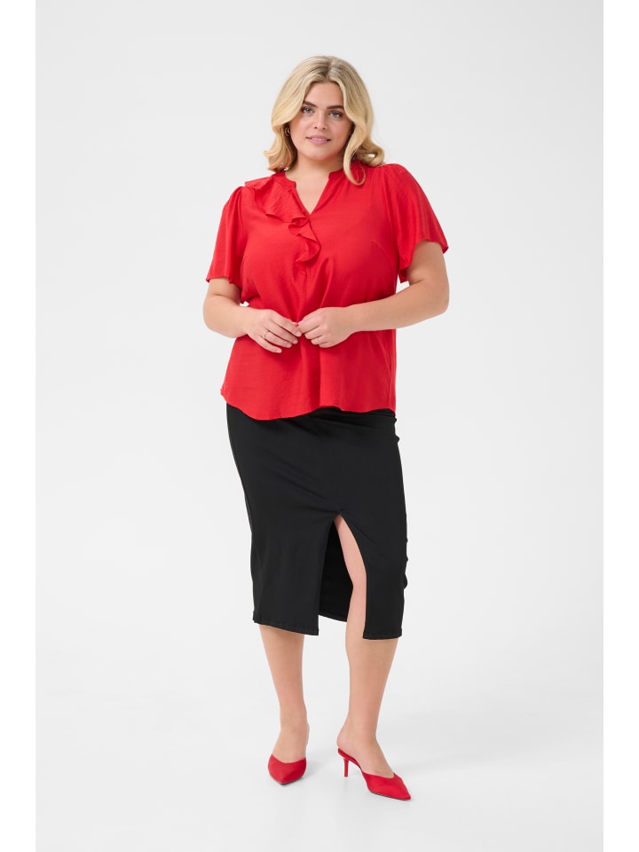 

Блузка с короткими рукавами KCtera Regular Fit в цвете True Red KAFFE curve