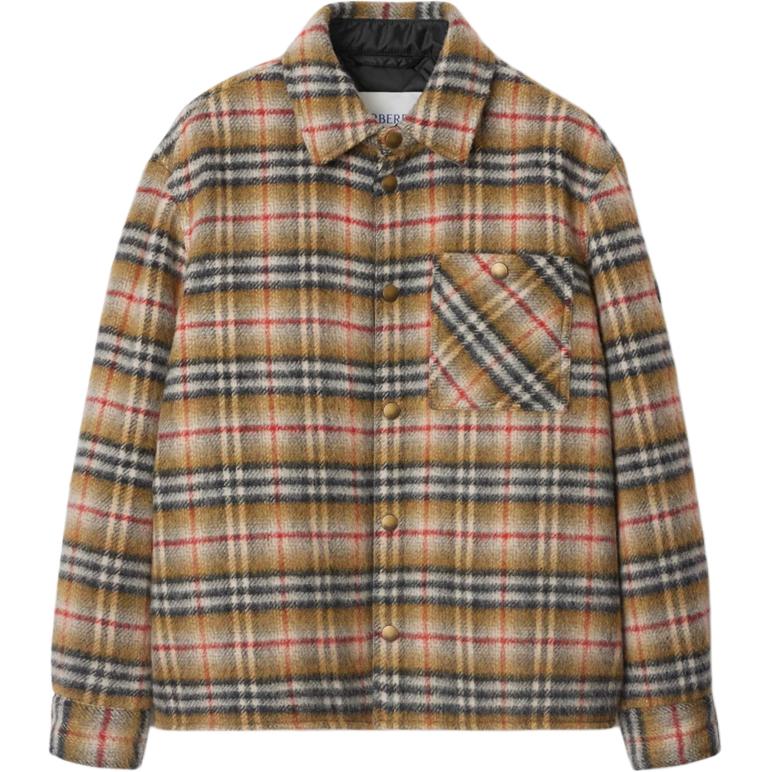 

Рубашка-пиджак в клетку Burberry, бежевый