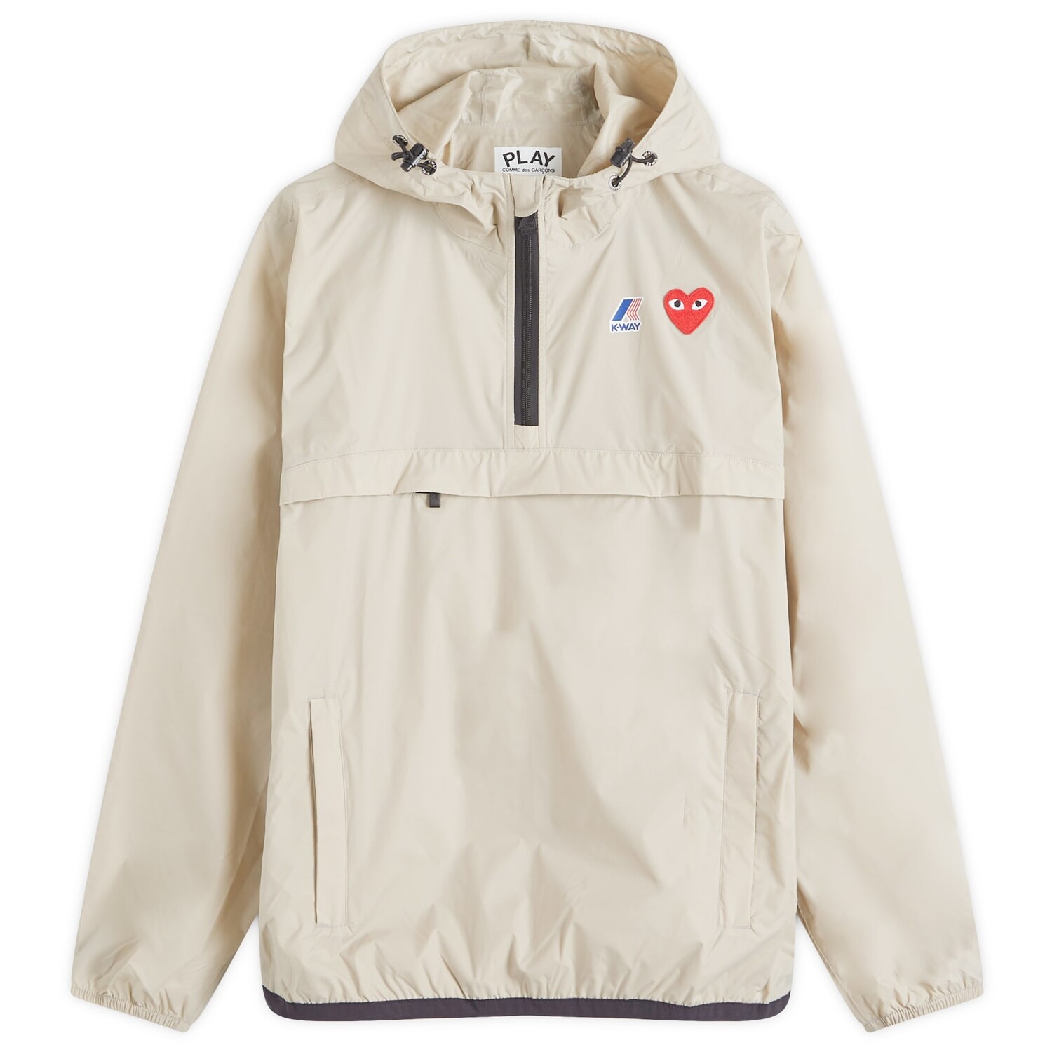 

Куртка Comme Des Garçons Play X K-Way Half Zip Packable, бежевый