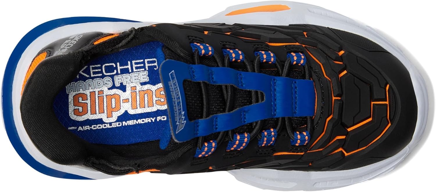 Кроссовки Skechers Unisex-Child Skech-Bots - Orbitron, черный/оранжевый — фото 2