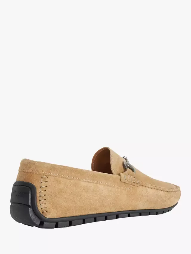 Мокасины-лоферы Brackon Wide Fit из замши с отделкой под уздечку Dune London, Taupe — фото 3