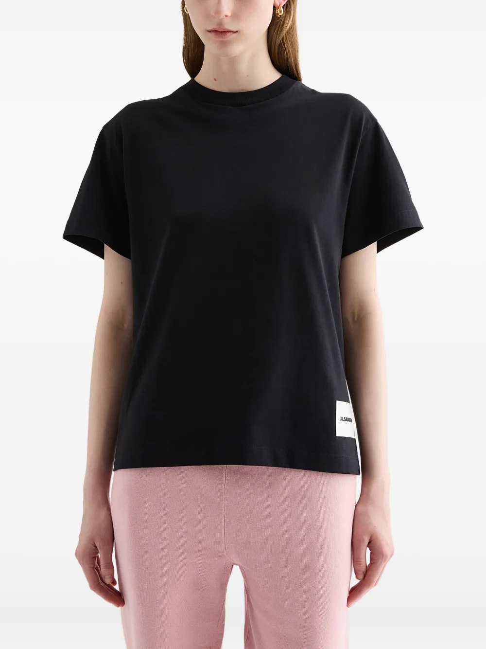 Футболка с короткими рукавами и логотипом (упаковка из трех штук) JIL SANDER, белый — фото 2